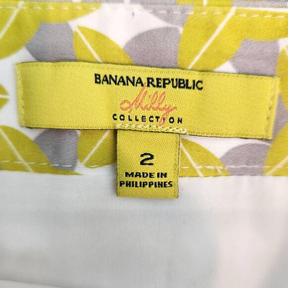 Milly Collection x Banana Republic Print Skirt Chili Powder Green - Picture 5 of 5